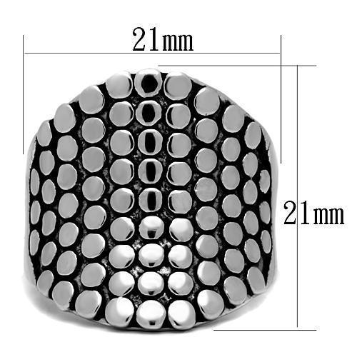 3W194 - Rhodium Brass Ring with No Stone-1