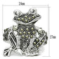 3W205 - Rhodium Brass Ring with Top Grade Crystal  in Clear-1