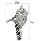 3W234 - Rhodium Brass Ring with AAA Grade CZ  in Champagne-1