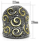 3W243 - Reverse Two-Tone Brass Ring with No Stone-1