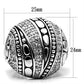3W244 - Rhodium Brass Ring with AAA Grade CZ  in Clear-1