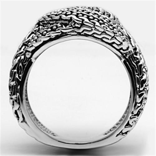 3W248 - Rhodium Brass Ring with No Stone-2