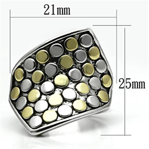 3W249 - Reverse Two-Tone Brass Ring with No Stone-1