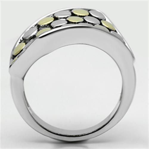 3W249 - Reverse Two-Tone Brass Ring with No Stone-2