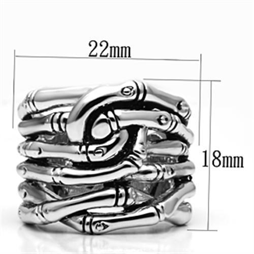 3W253 - Rhodium Brass Ring with No Stone-1