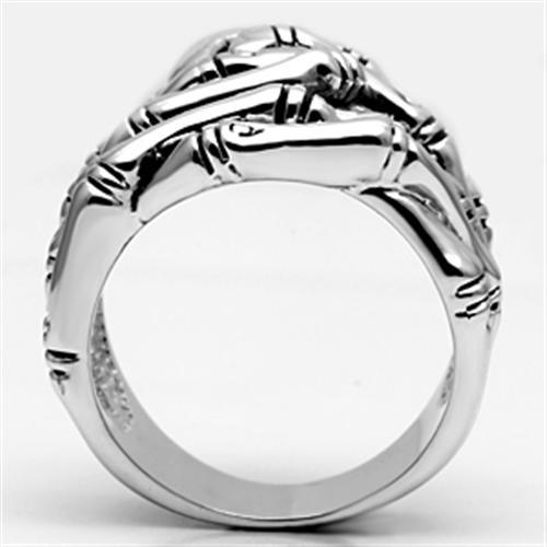 3W253 - Rhodium Brass Ring with No Stone-2