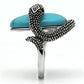 3W255 - Rhodium Brass Ring with Synthetic Turquoise in Sea Blue-4