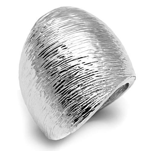 3W256 - Rhodium Brass Ring with No Stone-0