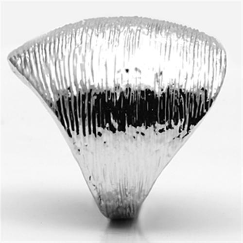 3W256 - Rhodium Brass Ring with No Stone-3