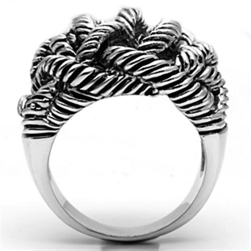 3W257 - Rhodium Brass Ring with No Stone-2