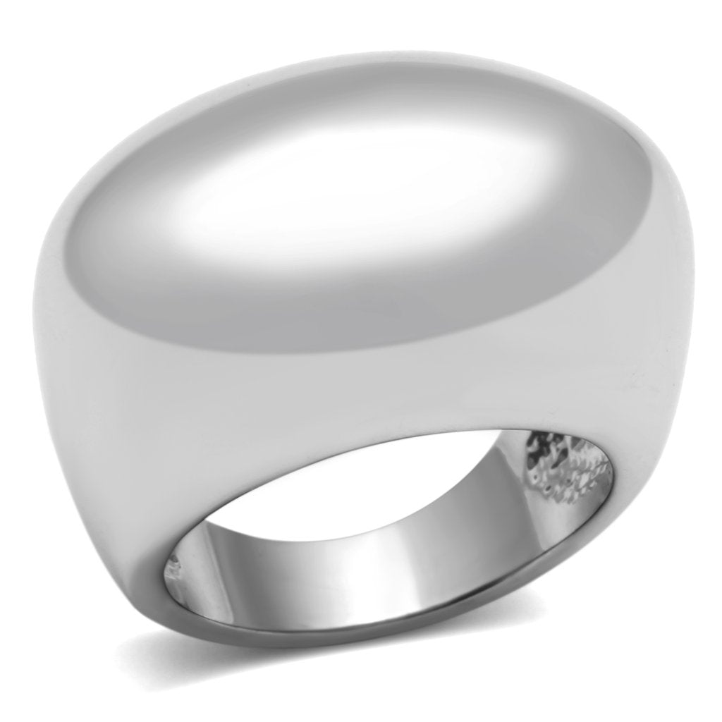 3W281 - Rhodium Brass Ring with No Stone-0