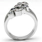Lorna Cocktail Ring - Rhodium Brass, AAA CZ , Multi Color - 3W290-2