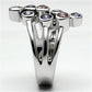 Lorna Cocktail Ring - Rhodium Brass, AAA CZ , Multi Color - 3W290-3