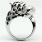 3W297 - Rhodium Brass Ring with Synthetic Pearl in White-2