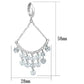 3W300 - Rhodium Brass Earrings with AAA Grade CZ  in Clear-1