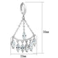 3W301 - Rhodium Brass Earrings with AAA Grade CZ  in Clear-1
