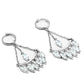 3W301 - Rhodium Brass Earrings with AAA Grade CZ  in Clear-2