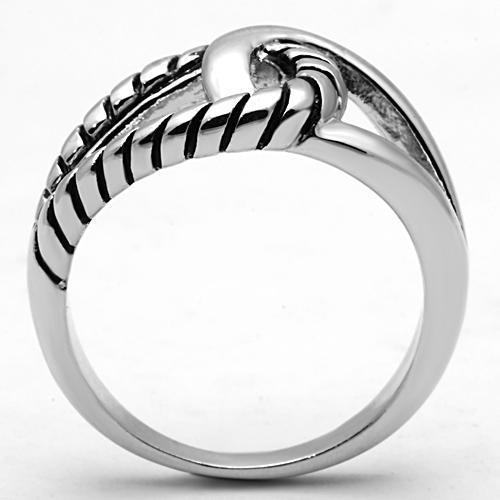 3W310 - Rhodium Brass Ring with Epoxy  in Jet-2