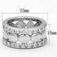 3w319 - Rhodium Brass Ring with AAA Grade CZ  in Clear-1