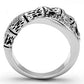 3W320 - Rhodium Brass Ring with AAA Grade CZ  in Clear-2