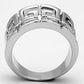 3W329 - Rhodium Brass Ring with No Stone-2