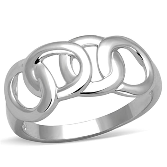 3W783 - Rhodium Brass Ring with No Stone-0