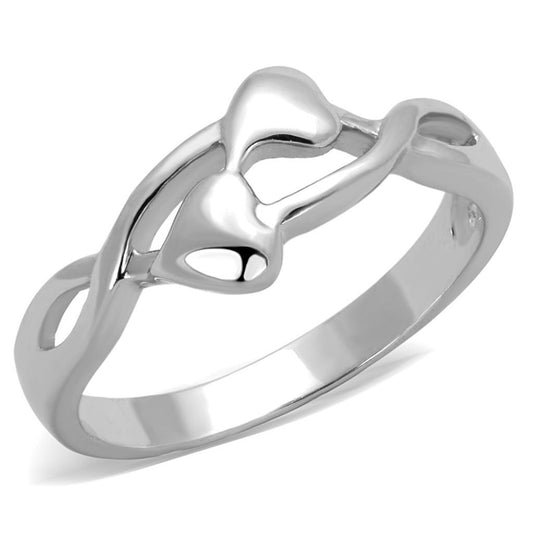 3W859 - Rhodium Brass Ring with No Stone-0