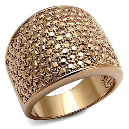 3W935 - IP Rose Gold(Ion Plating) Brass Ring with AAA Grade CZ  in Metallic Light Gold-0