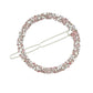 AU Local Hair Accessories Silver Pink Rhinestone Circle Hair Clip for Women Girl-3