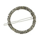 AU Local Hair Accessories Silver Pink Rhinestone Circle Hair Clip for Women Girl-5