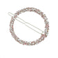 AU Local Hair Accessories Silver Pink Rhinestone Circle Hair Clip for Women Girl-4