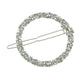 AU Local Hair Accessories Silver Pink Rhinestone Circle Hair Clip for Women Girl-2