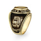 LO5M021 -Ion Gold Plated  Brass Ring with Tiger Eye Stone-4