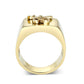 LO5M022 -Ion Gold Plated  Brass Ring with No  Stone-2