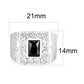 LO5S160- Sterling Silver   Ring with AAA Grade CZ   High Polished(No Plated)-1
