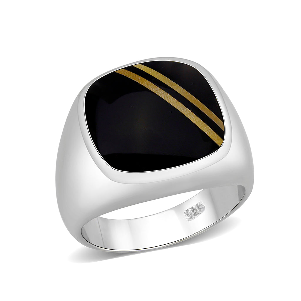 LO5S161- Sterling Silver   Ring with Epoxy   High Polished(No Plated)-0