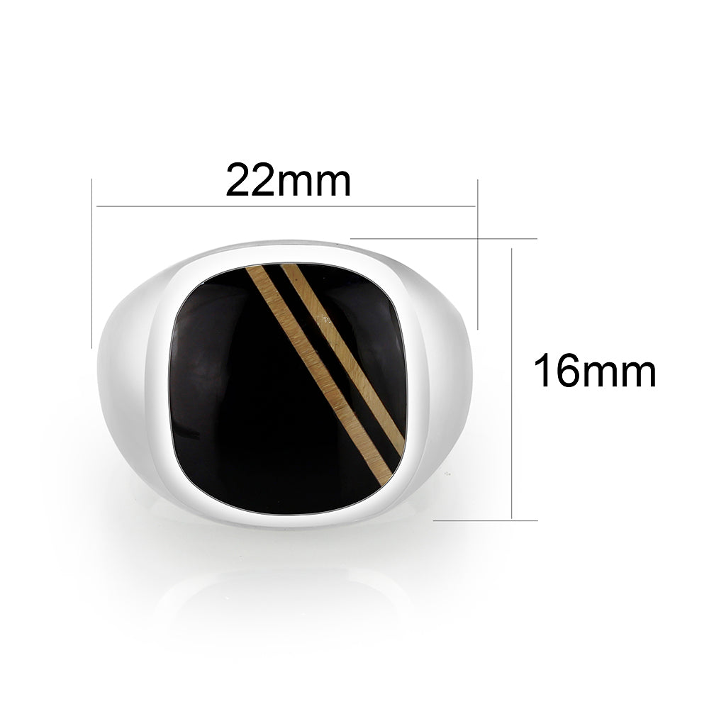 LO5S161- Sterling Silver   Ring with Epoxy   High Polished(No Plated)-1