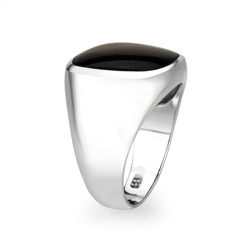 LO5S161- Sterling Silver   Ring with Epoxy   High Polished(No Plated)-3