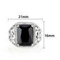 LO5S181- Sterling Silver   Ring with Onyx   High Polished(No Plated)-1