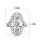 LO5W002 - Rhodium Brass Ring with CZ in Clear-1