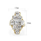 LO5W005- IP Gold Plated Ring with CZ In Clear-1