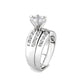 LO5W006- Rhodium Plated Ring with CZ In Clear-3