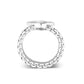LO5W008- Rhodium Plated Ring with No Stone-2