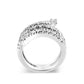 LO5W011- Rhodium Plated Ring with Crystal Glass In Clear-2
