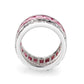 LO5W043- Rhodium Plated Brass Ring with CZ IN Pink-2