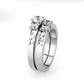 LO5W044- Rhodium Plated Brass Ring with CZ In Clear-3