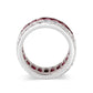 LO5W045- Rhodium Plated Brass Ring with CZ In Red-2