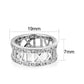 LO5W048- Rhodium Plated Brass Ring with CZ  In Clear-1
