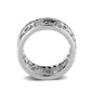 LO5W048- Rhodium Plated Brass Ring with CZ  In Clear-2
