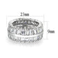 LO5W049- Rhodium Plated Brass Ring with CZ  In Clear-1